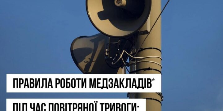 РОБОТА ЗАКЛАДІВ ОХОРОНИ ЗДОРОВ’Я ПІД ЧАС ПОВІТРЯНОЇ ТРИВОГИ